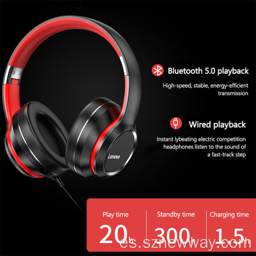 Auriculares inalámbricos Lenovo HD200 con cancelación de ruido